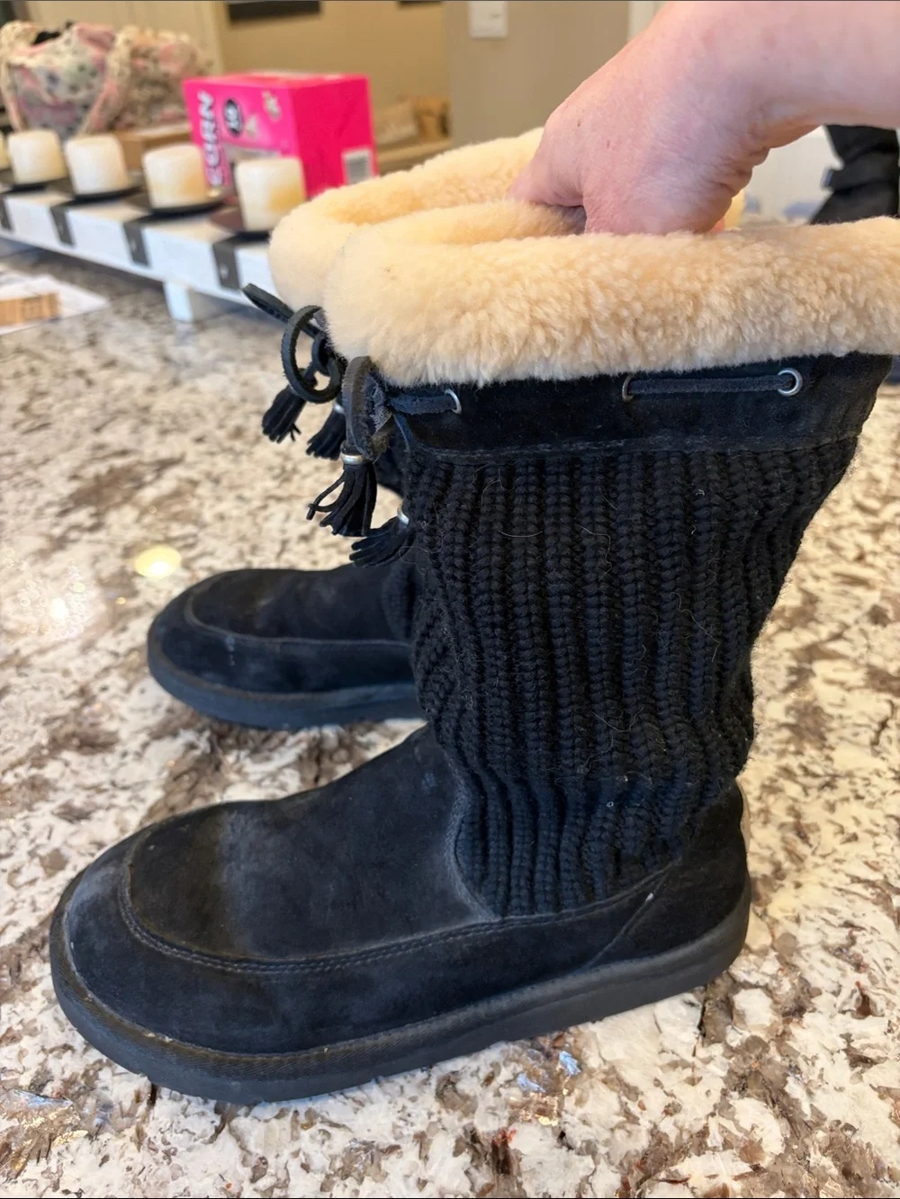 UGG Suburb Crochet Boots size 9
